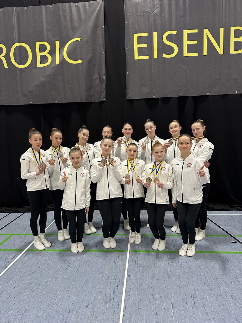 Gruppenbild der Kinder Aerobic Gymnastics Zizenhausen